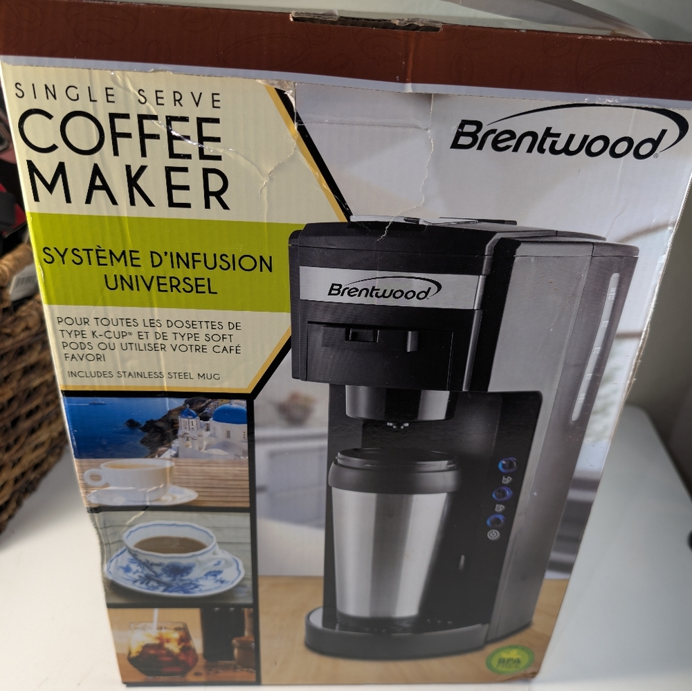 Brentwood Appl. TS-114 Single-Serve Black Coffee Maker